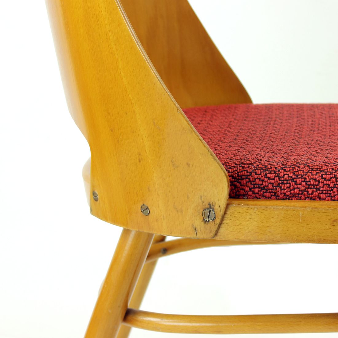 Furniture Set Of Four Mid Century Modern Beech Chairs By Oswald Haerdtl For Thonet, 1960s photo