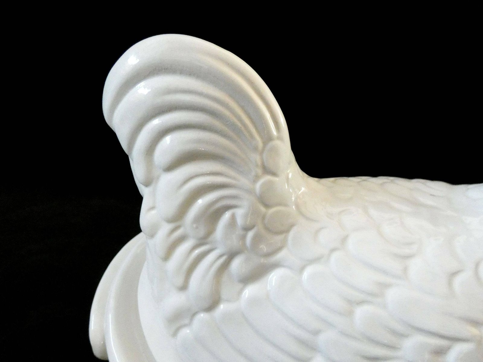 Bassano Chicken Tureen Vintage Majolica Hen Soup Tureen Italian Ceramic Rooster Covered Tureen Serving Bowl Bassano Pottery 60s photo vintage
