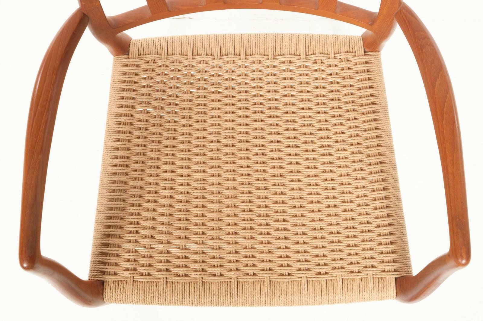 photo for sale Armchair Niels Otto Moller Mod. 66, Teak, Vintage, New Seat Weave