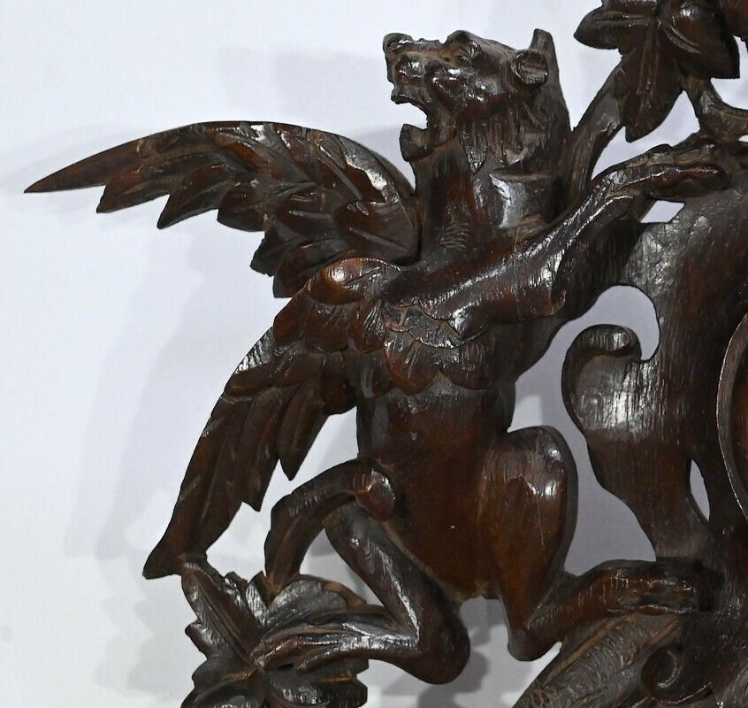 photo furniture Important Oak Clock Renaissance Style Early 20th Century