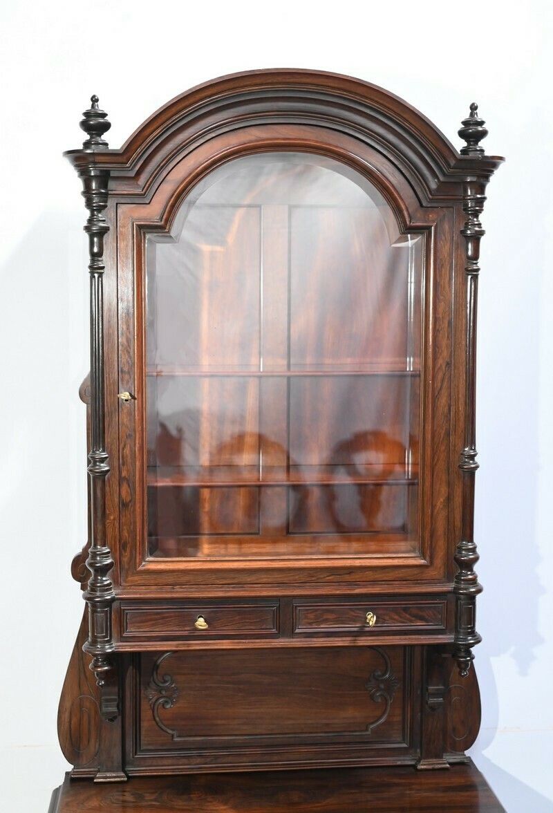 Small Rosewood Showcase Desk Napoleon III Period  Mid 19th Century photo buy