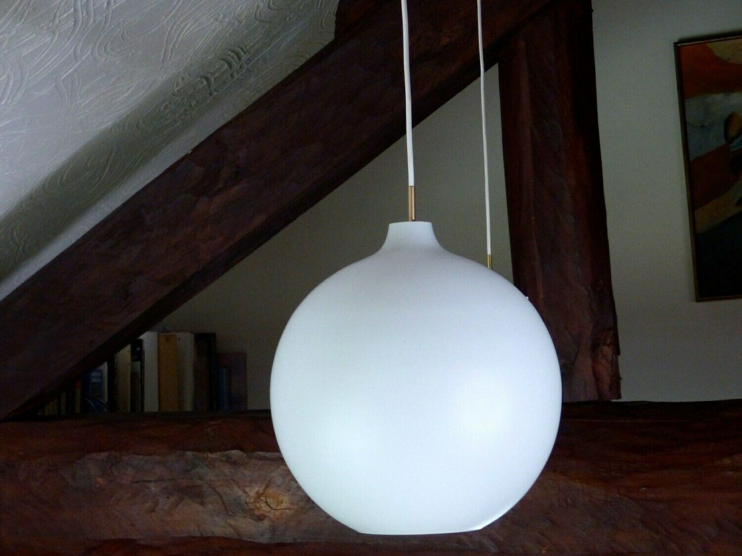 Scandinavian Vintage Opal Pendant Light Xl Louis Poulsen 40 Cm photo furniture