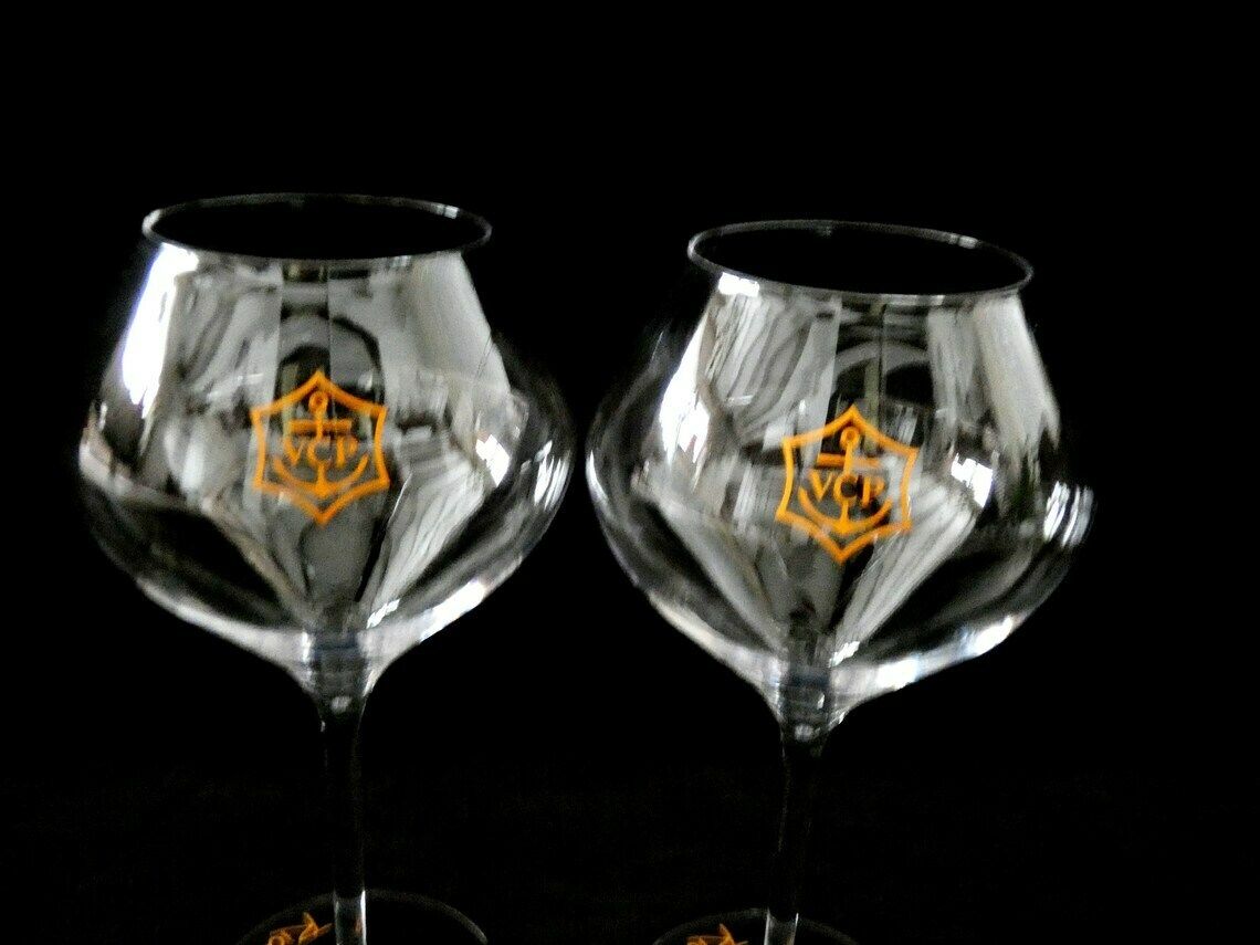 2 Veuve Clicquot Rich Champagne Coupe, Vcp Acryl Champagneglazen, Veuve Clicquot Glazen, Verzamelglazen, Franse Champagneglazen photo Woonaccessoires