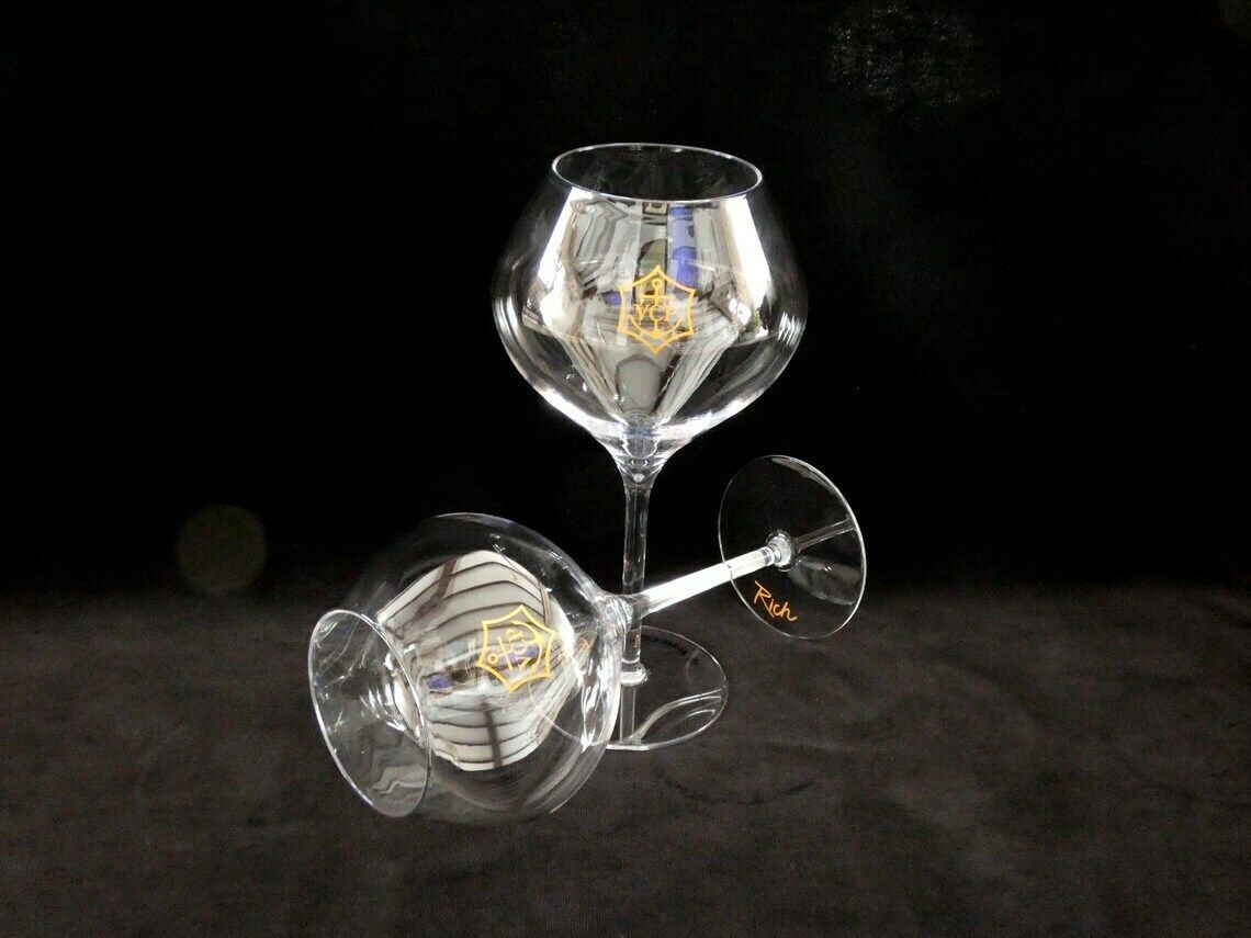 2 Veuve Clicquot Rich Champagne Coupe, Vcp Acryl Champagneglazen, Veuve Clicquot Glazen, Verzamelglazen, Franse Champagneglazen photo vinterior