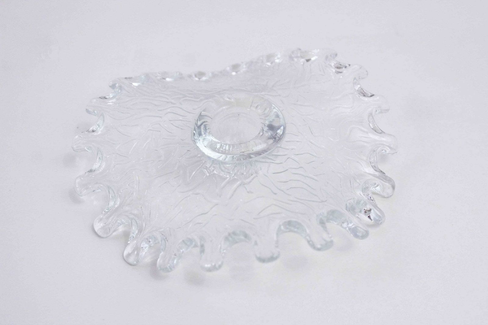Wavy Glass Candle Holder From The 70s/80s
