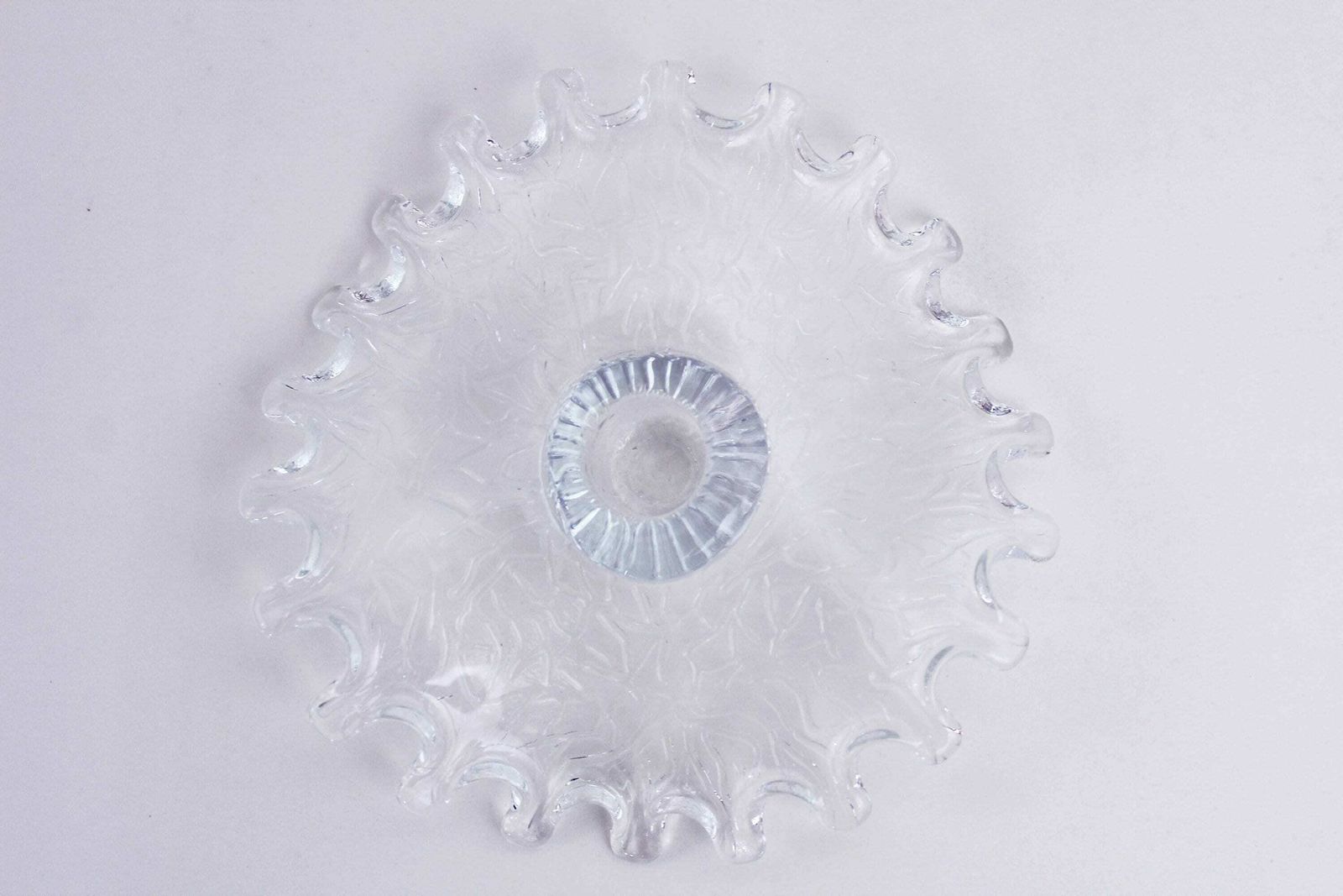 Wavy Glass Candle Holder From The 70s/80s photo furniture