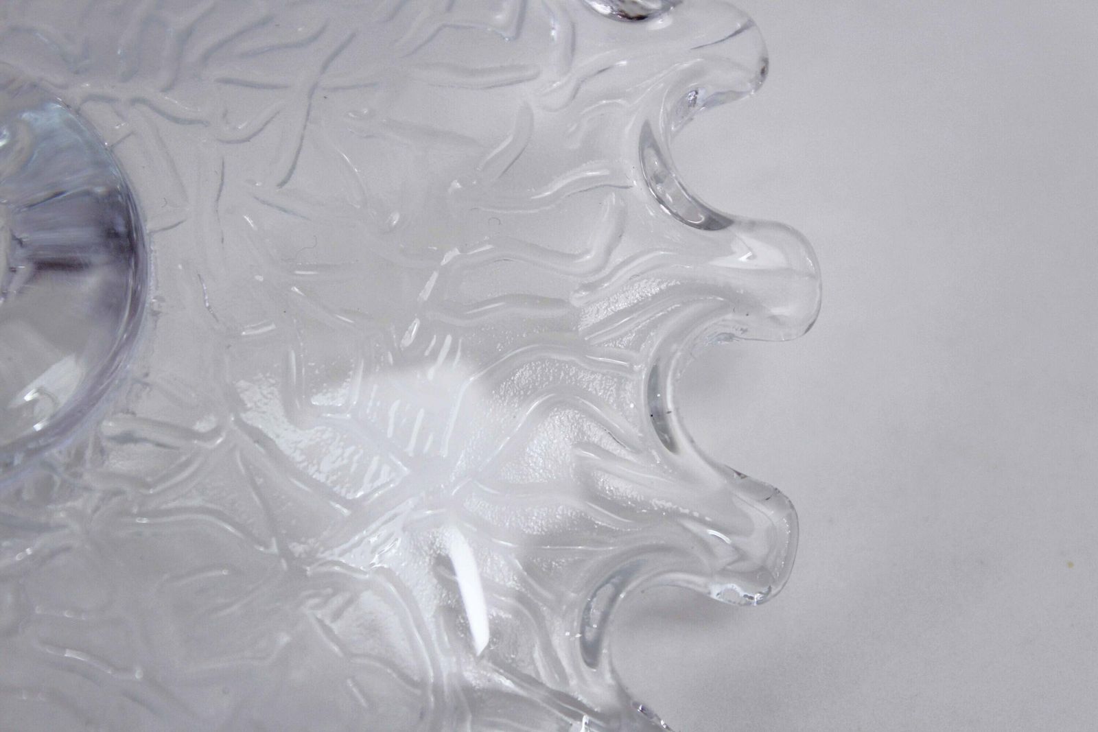 Wavy Glass Candle Holder From The 70s/80s photo vintage