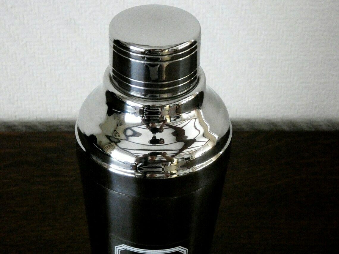 photo furniture Jean Couzon Cocktail Shaker Vintage French Stainless Steel Martini Shaker, Retro Bar Accessories, Vintage Barware, France 70s