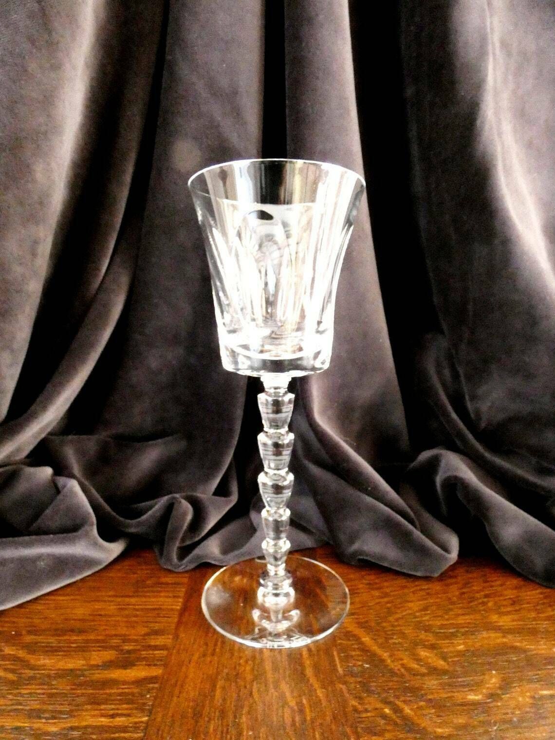 Val St Lambert Crystal, Belgisch Kristallen Wijnglas, Kristallen Glaswerk, Val St Lambert België, Vintage Kristallen Glas