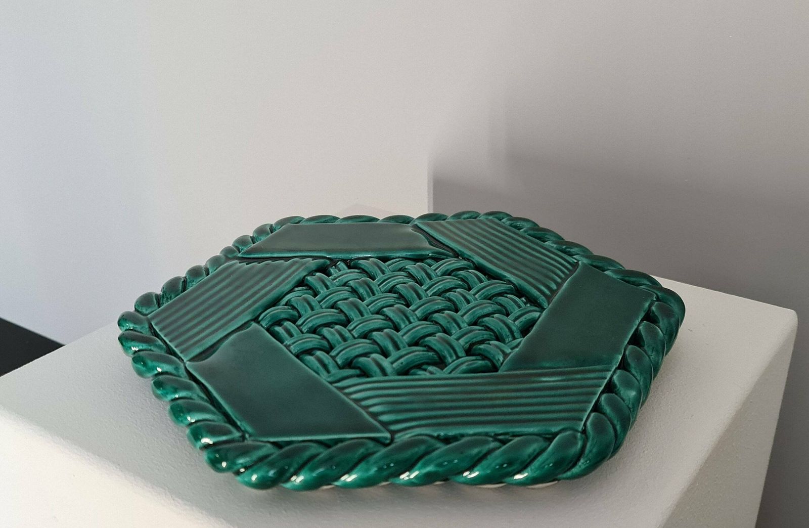 Trivety Signed Vallauris Fpp In Massier Green / 50s / French Ceramics / Craftsmanship / France / Twentieth Century photo for sale