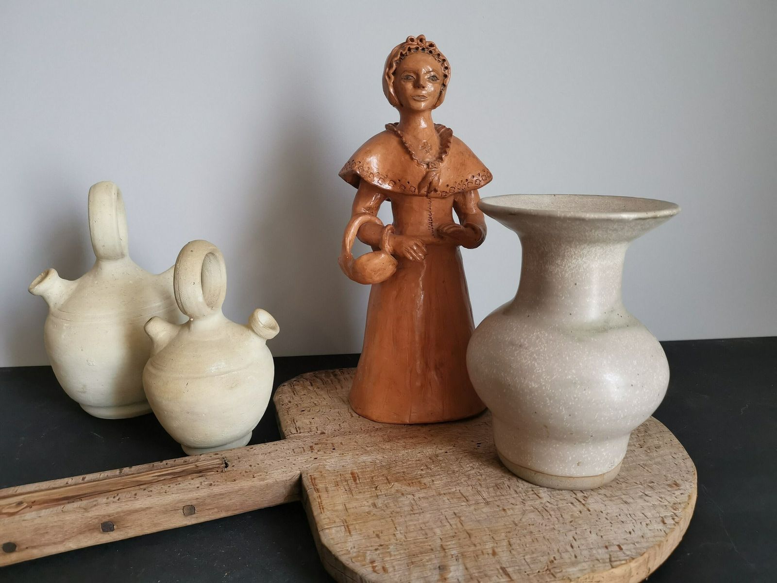 Provencal Terracotta Figurine / 1960 / Craftsmanship / France Mid Century / Vintage / Twentieth Century photo furniture