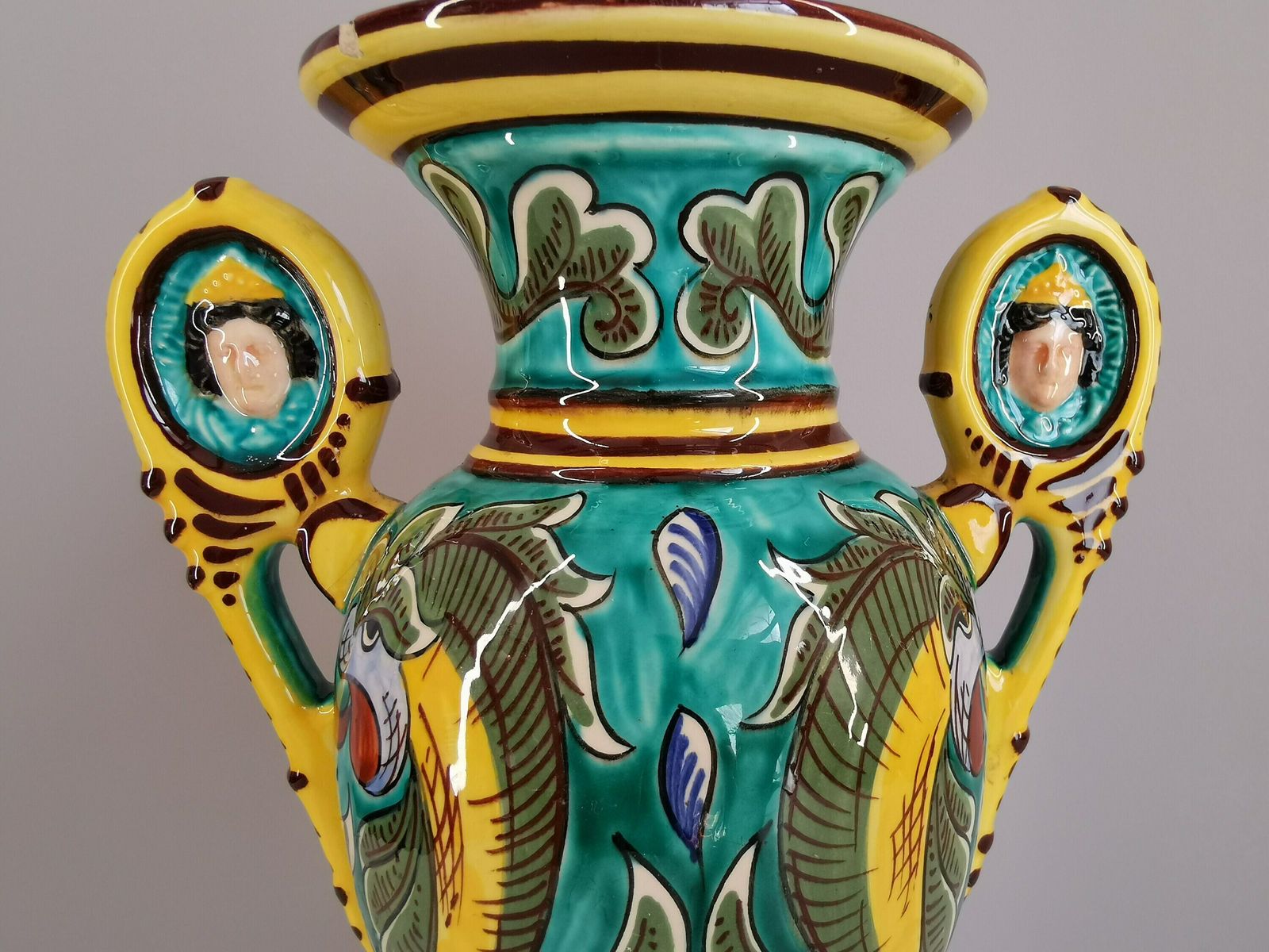 Gabriel Fourmaintraux Pottery Of Desvres Cutting With Dragons And Schooner / Lamp / French Ceramics / Handicrafts / Mid Century photo vinterior