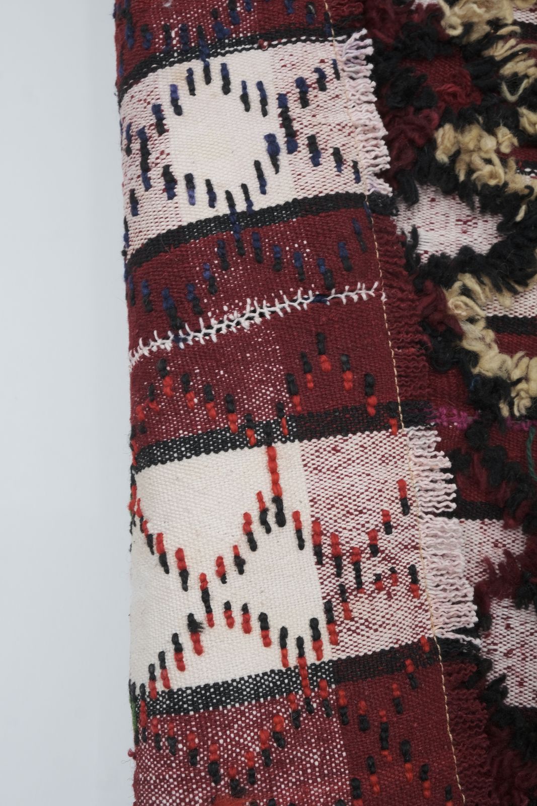 Textiles Vintage Anatolian Oushak Turkish Shaggy Tulu Rug 5'3'' X 7'1'' photo