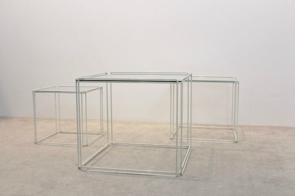 Isocele Graphical Nesting Tables By Max Sauze For Atrow, 1970s photo for sale