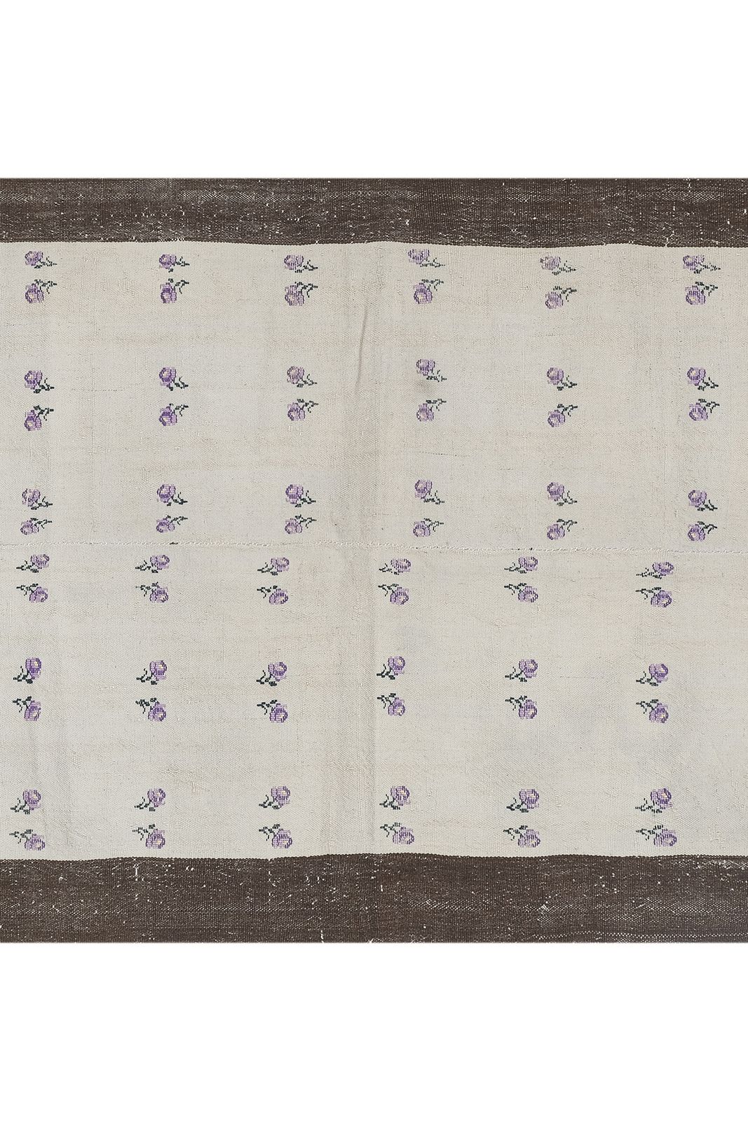 Textiles Turkish Natural Kilim With Fruits Pattern 3'11'' X 5'4'' photo