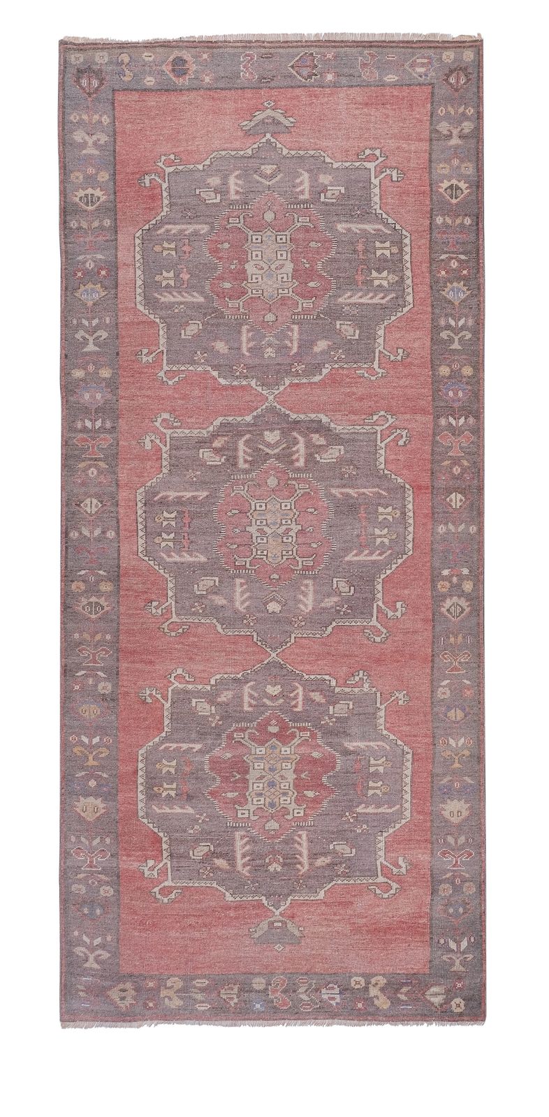1960s Hand Knotted Anatolian Karapinar Rug 4'9'' X 11'1''