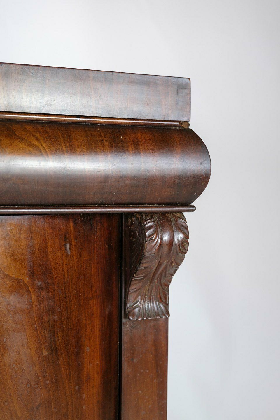 Entrance Furniture In Mahogany With Curved Front From 1860s photo for sale