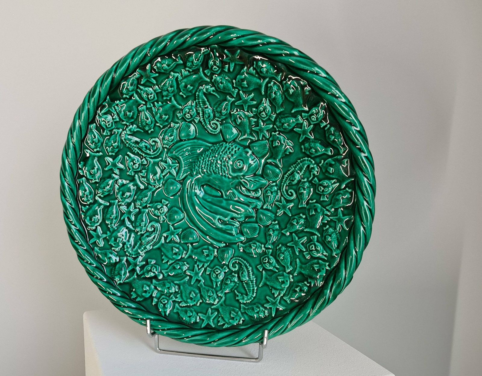 Fruit Cup Or Vallauris Dish In Green Massier / 50s / French Ceramics / Handicrafts / France / Twentieth Century photo Home Decor