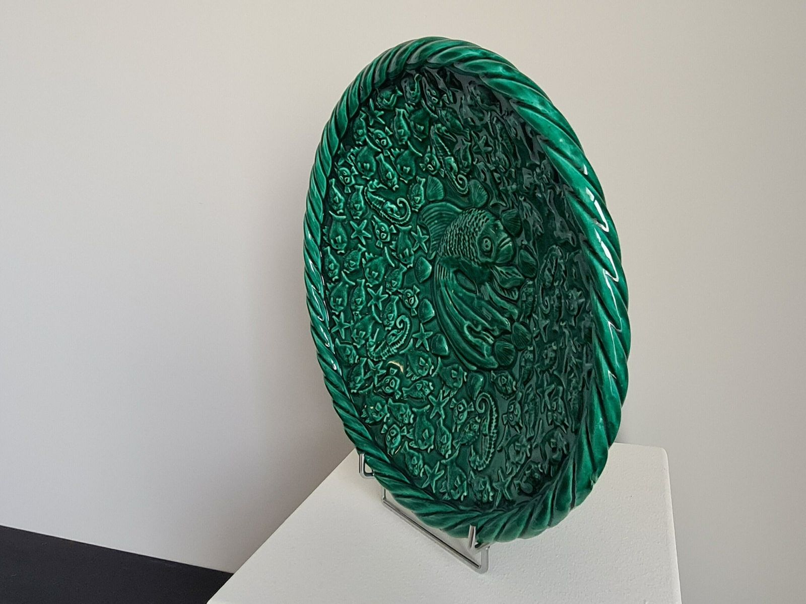 Fruit Cup Or Vallauris Dish In Green Massier / 50s / French Ceramics / Handicrafts / France / Twentieth Century photo 293.0