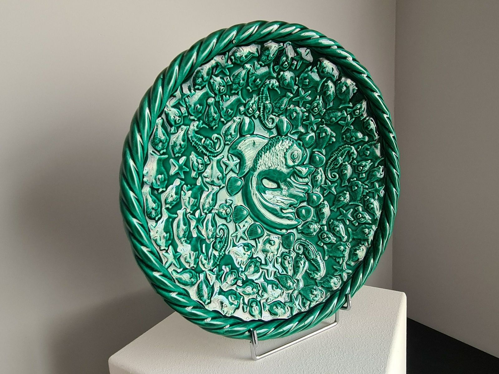 Fruit Cup Or Vallauris Dish In Green Massier / 50s / French Ceramics / Handicrafts / France / Twentieth Century photo vinterior