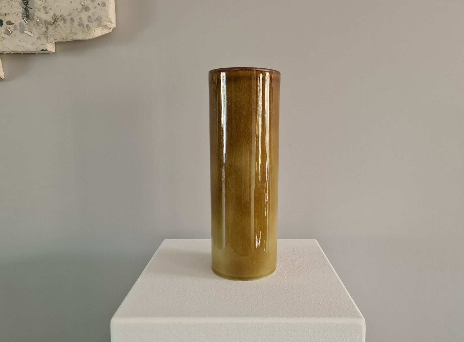 Tube Vase Of The 50s / Signed / Georges Jouve Style / Glazed Ceramics / 1950 / France / Artist / Mid Century / Xxth Century