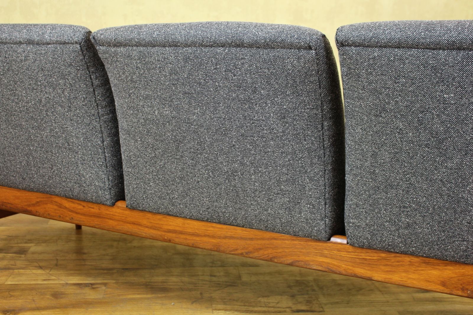 Stylish 1960’s Scandinavian Teak Sofa Manner Of Frederik Kayser For Re Upholstery photo buy