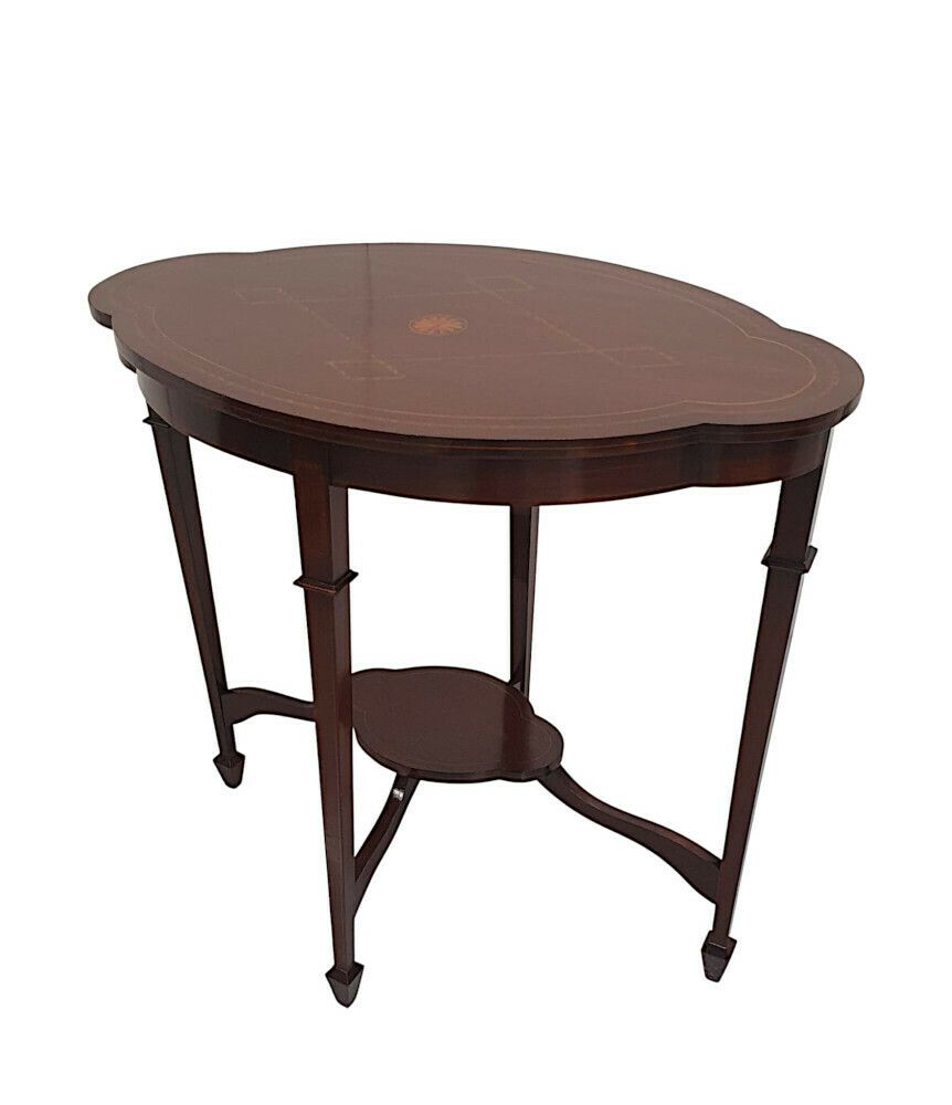 A Gorgeous Edwardian Marquetry Inlaid Occasional Table photo 1256.3762