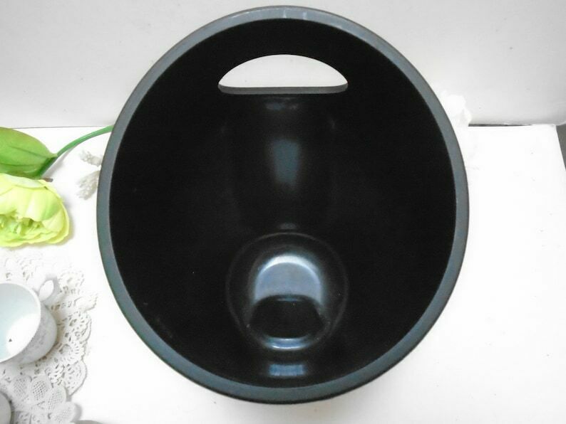 photo vintage Vintage French Champagne Bucket By Ludovic Dumont, France, Matt Black Acrylic Wine Cooler