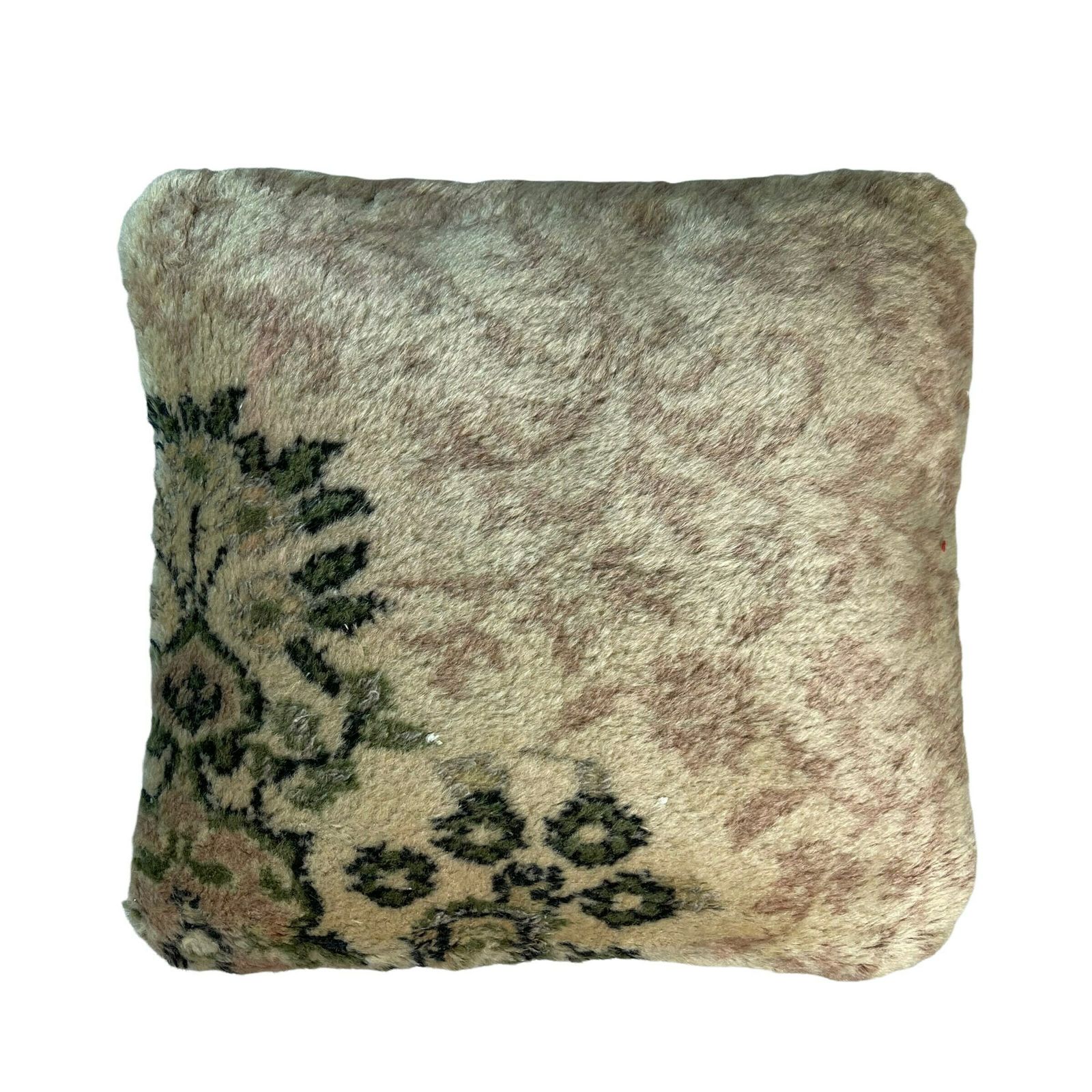 18'' X 18'' Vintage Hand Made Rug Cushion Cover, 45 X 45 Cm Decorative Rug Pillow Cover, Large Vintage Turkish Rug Cushion Cover photo 65.0