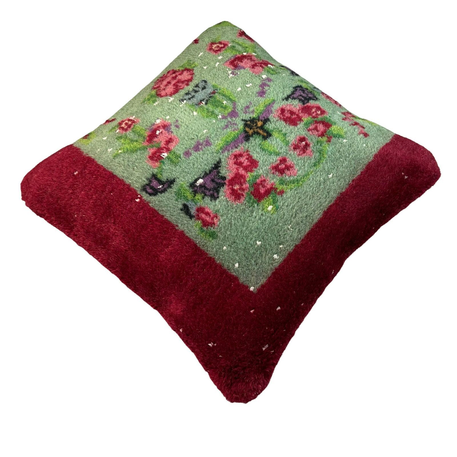 18'' X 18'' Vintage Handgemaakte Tapijtkussenhoes, 45 X 45 Cm Decoratieve Tapijtkussenhoes, Grote Vintage Turkse Tapijtkussenhoes photo Textiel