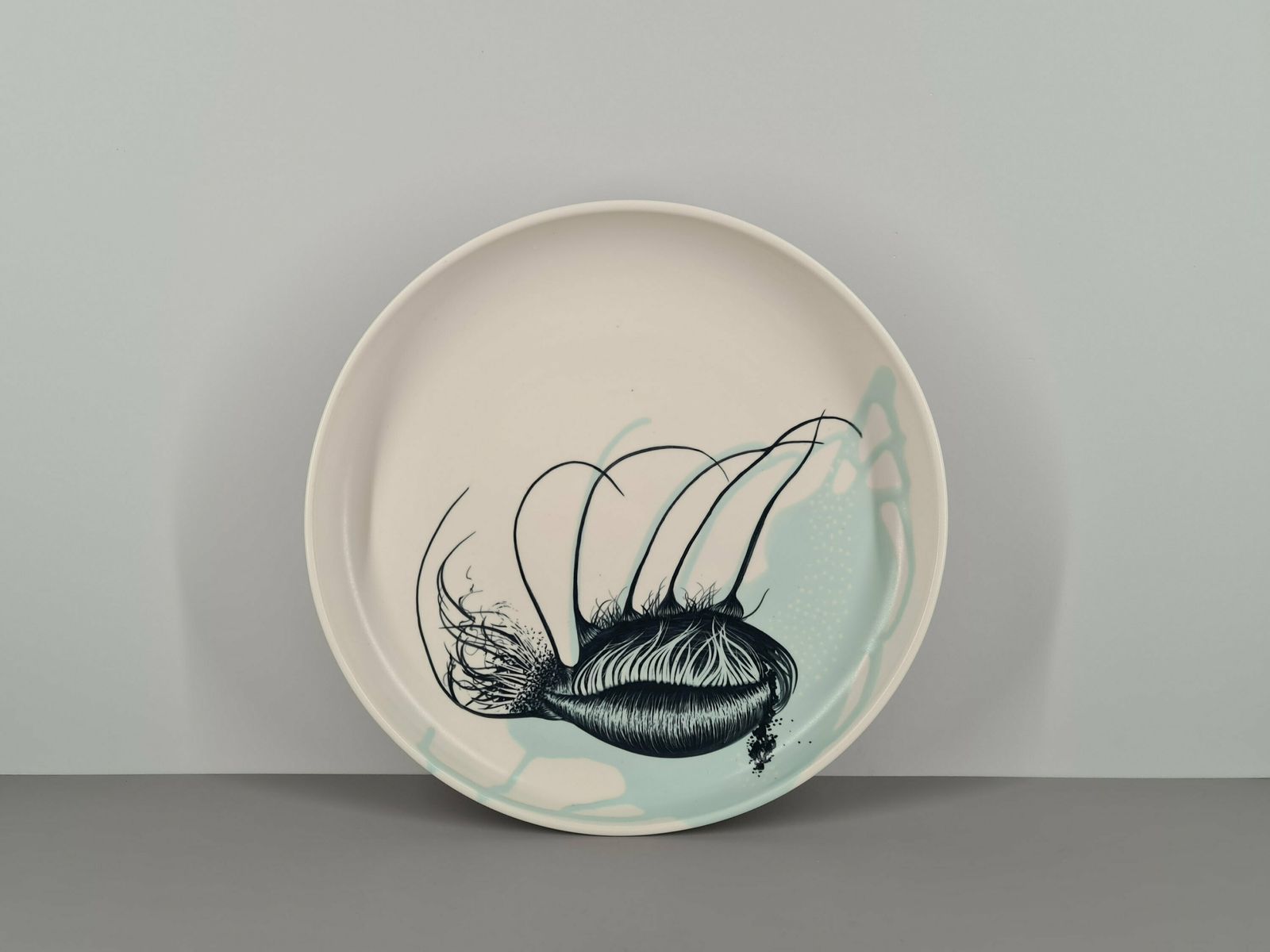 Signed Ceramic Fruit Dish Or Bowl / Handmade / 90s / French Ceramics / Craft Work / France / 20th Century