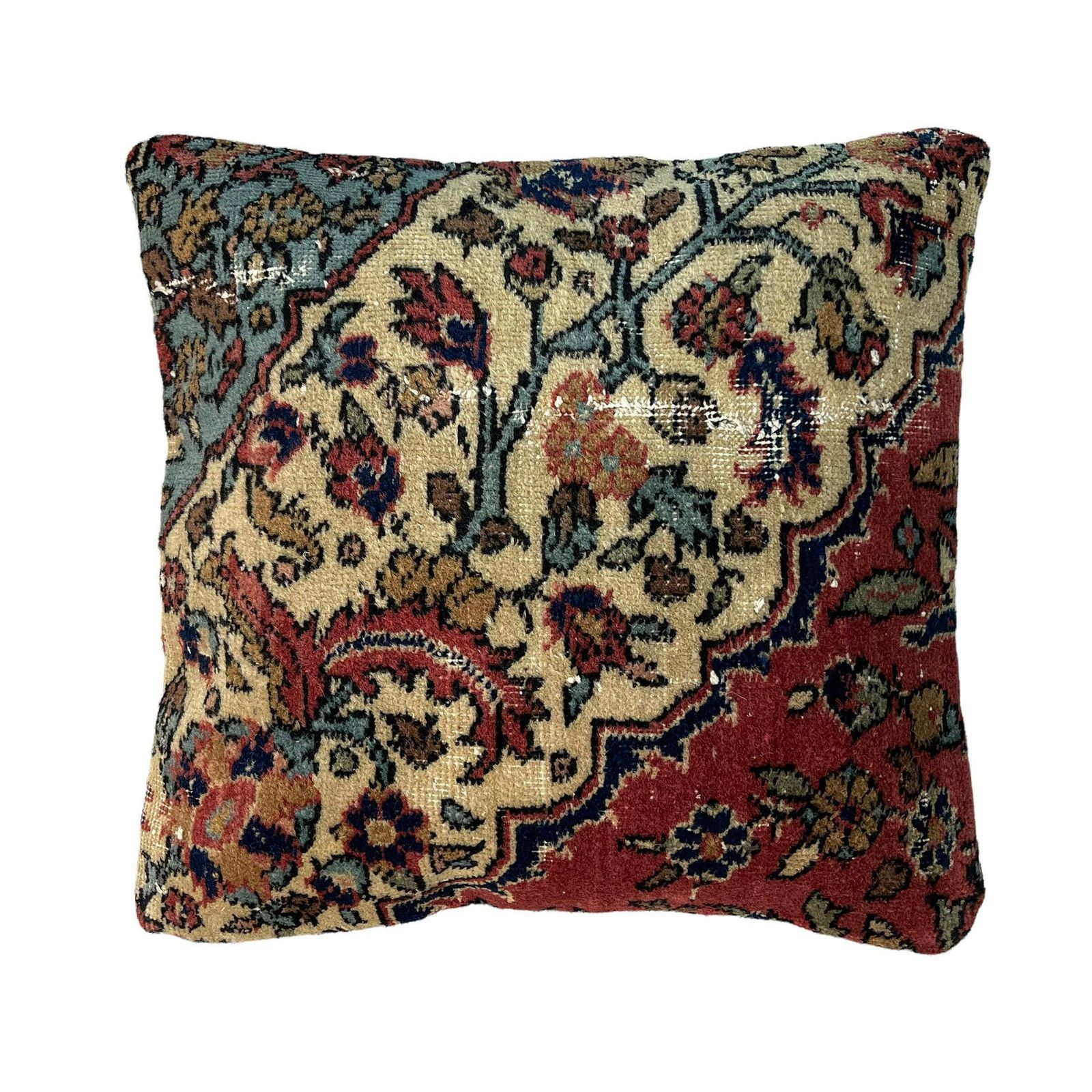 18'' X 18'' Vintage Handgemaakte Tapijtkussenhoes, 45 X 45 Cm Decoratieve Tapijtkussenhoes, Grote Vintage Turkse Tapijtkussenhoes