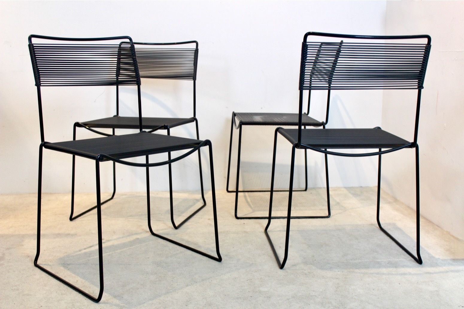 Set Of Spaghetti Chairs By Giandomenico Belotti For Alias, Italy photo for sale