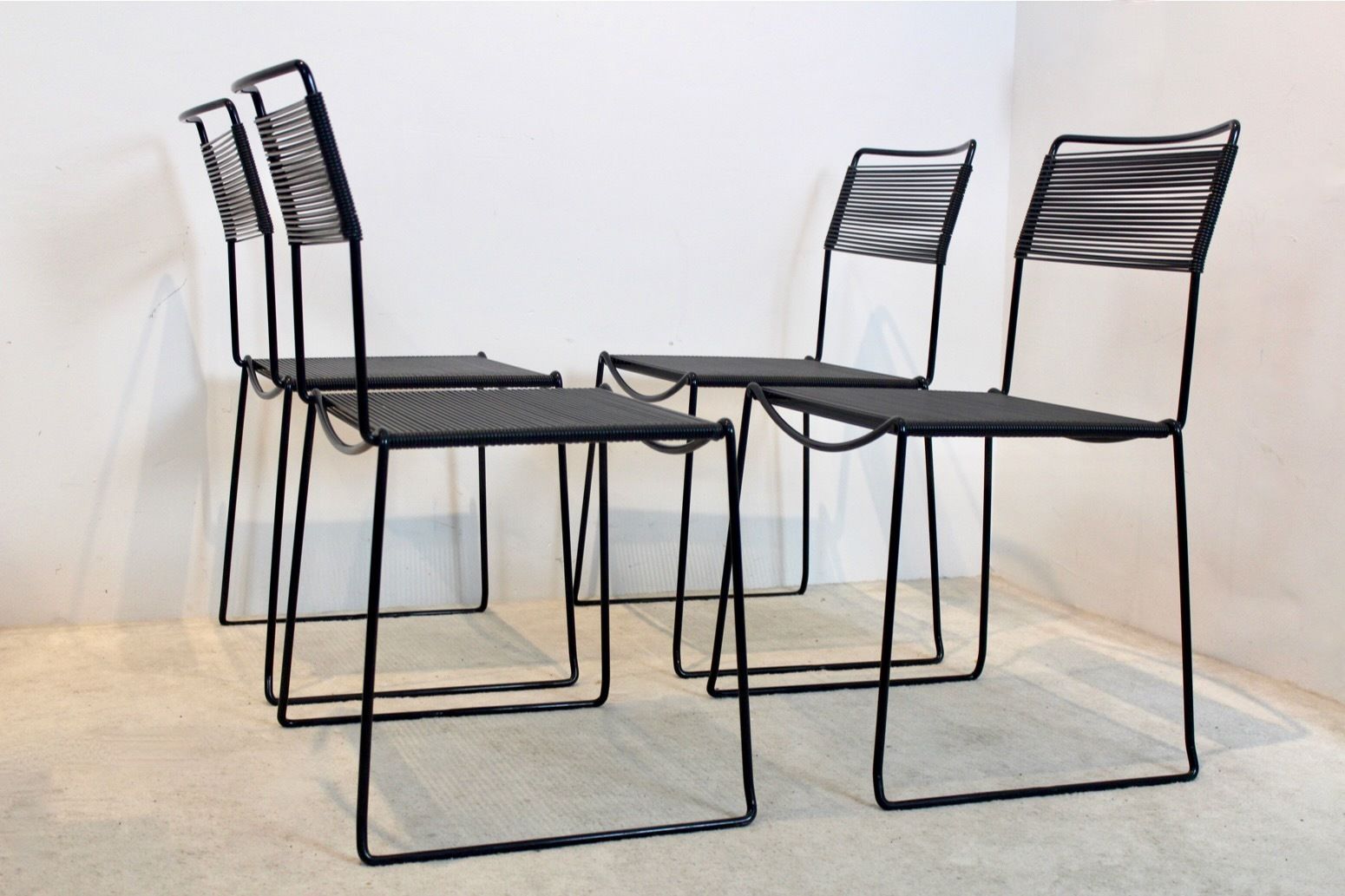 photo for sale Set Of Spaghetti Chairs By Giandomenico Belotti For Alias, Italy