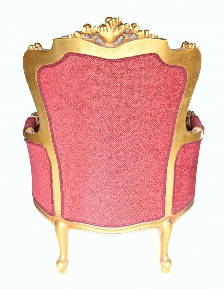 French Gilt Arm Chair Single Salon Seat Empire photo vinterior