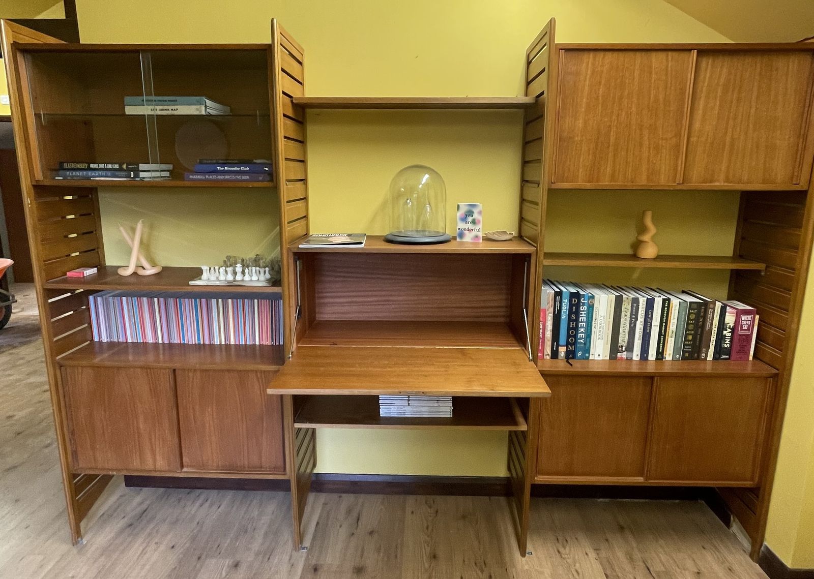 Mid Century Modern 3 Unit Ladderax System Teak Wood Excellent Condition Rare Find photo for sale