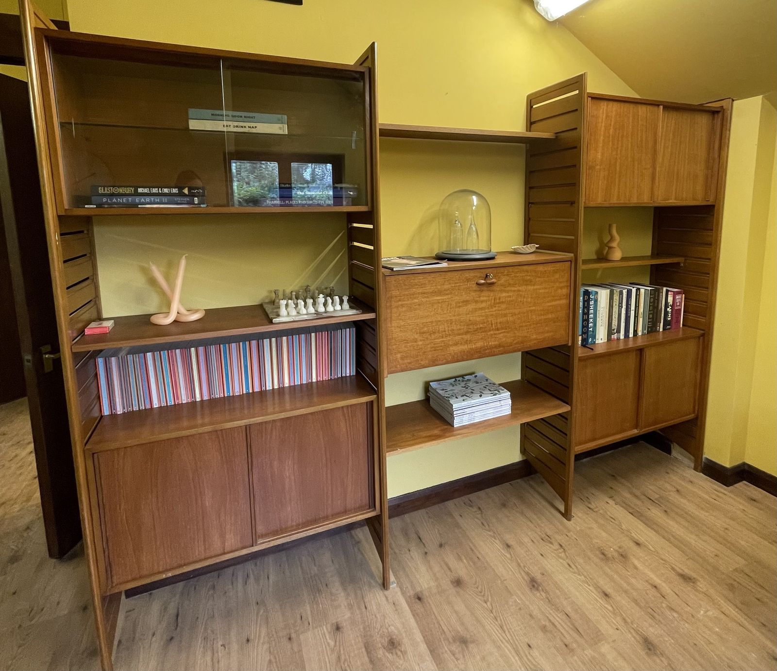 Mid Century Modern 3 Unit Ladderax System Teak Wood Excellent Condition Rare Find photo Furniture