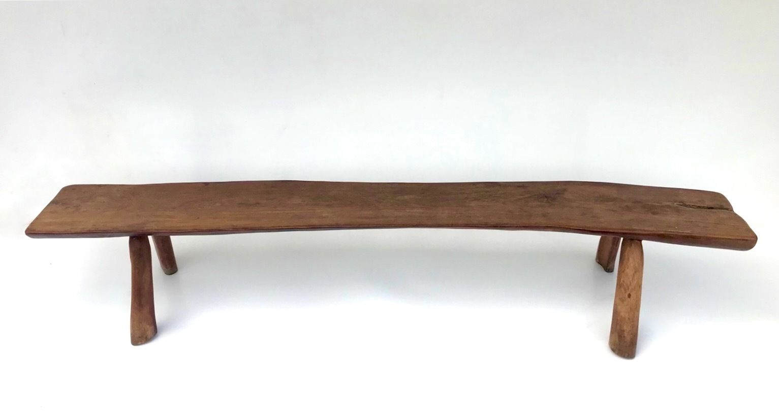 Solid Elmwood Bench By Olavi Hanninen For Mikko Nupponen, Stock Of Two