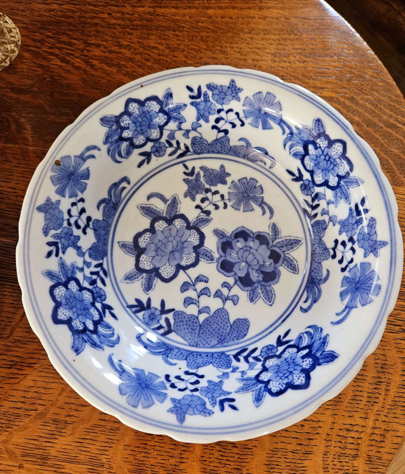 Pair Of Blue & White Chinese Serving Bowls photo for sale