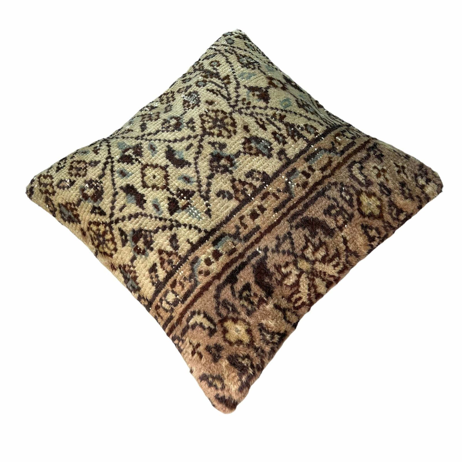 18'' X 18'' Vintage Handgemaakte Tapijtkussenhoes, 45 X 45 Cm Decoratieve Tapijtkussenhoes, Grote Vintage Turkse Tapijtkussenhoes photo furniture