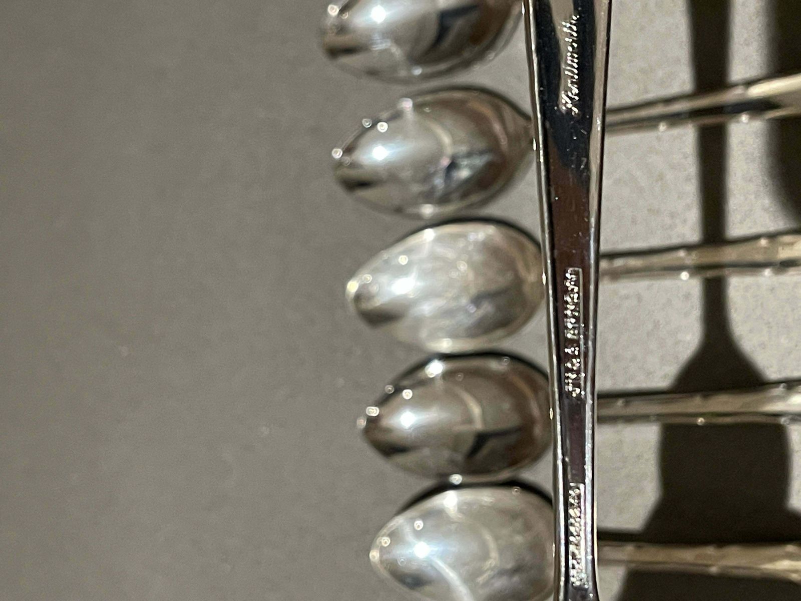 25 Antique Spoon English Silver Demitasse Coffee Tea Spoons 4 Set Of 6 photo buy