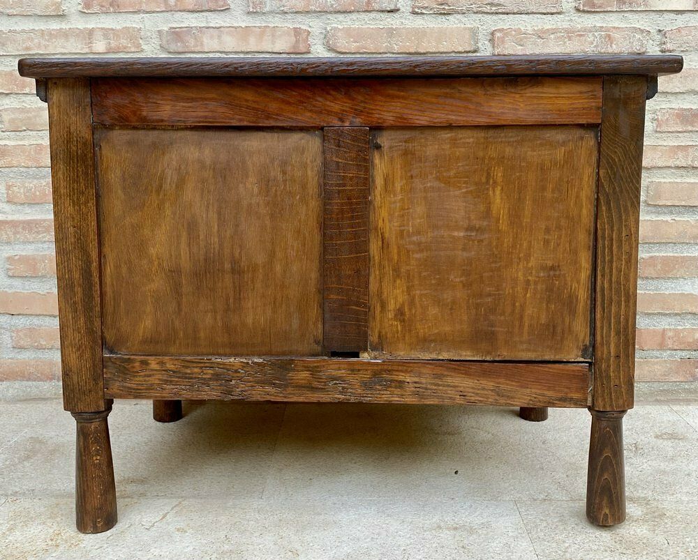 Furniture Late 19th Century French Carved Oak Coffer photo