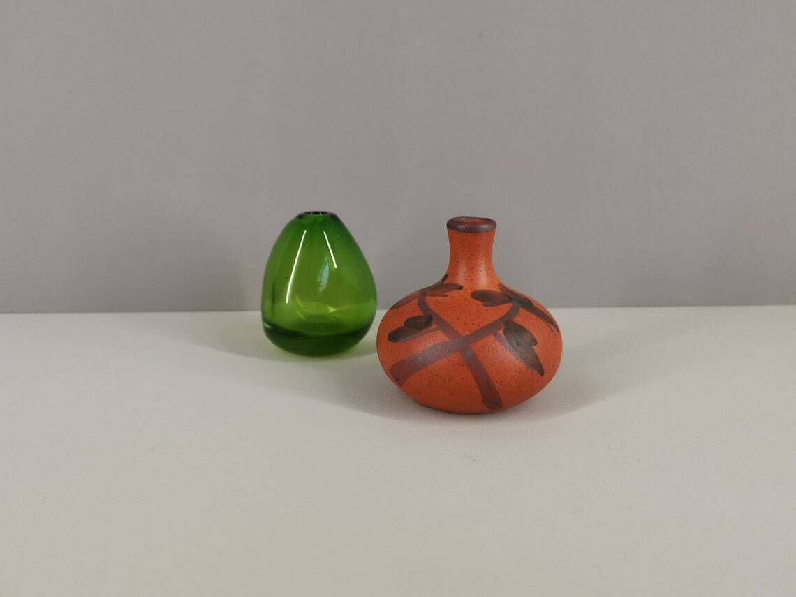 Glass Soliflore Vase / 60s / French Glassware / Handcrafted Work / Mid Century / France / 20th Century photo furniture
