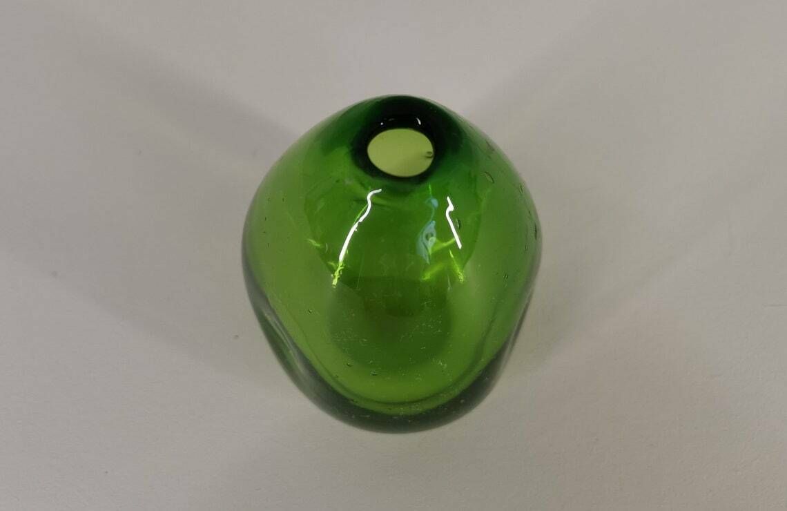 Glass Soliflore Vase / 60s / French Glassware / Handcrafted Work / Mid Century / France / 20th Century photo 52.0