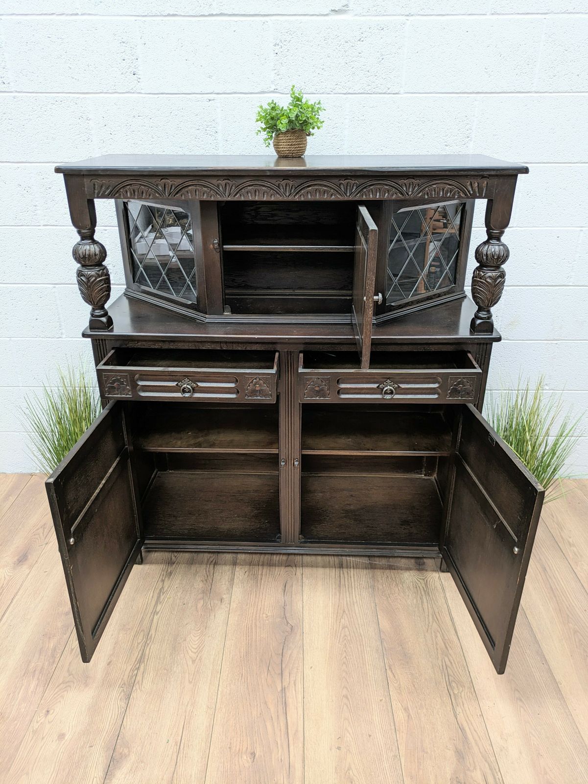 Vintage Stanley Wood Of Olney Court Cupboard photo 399.0
