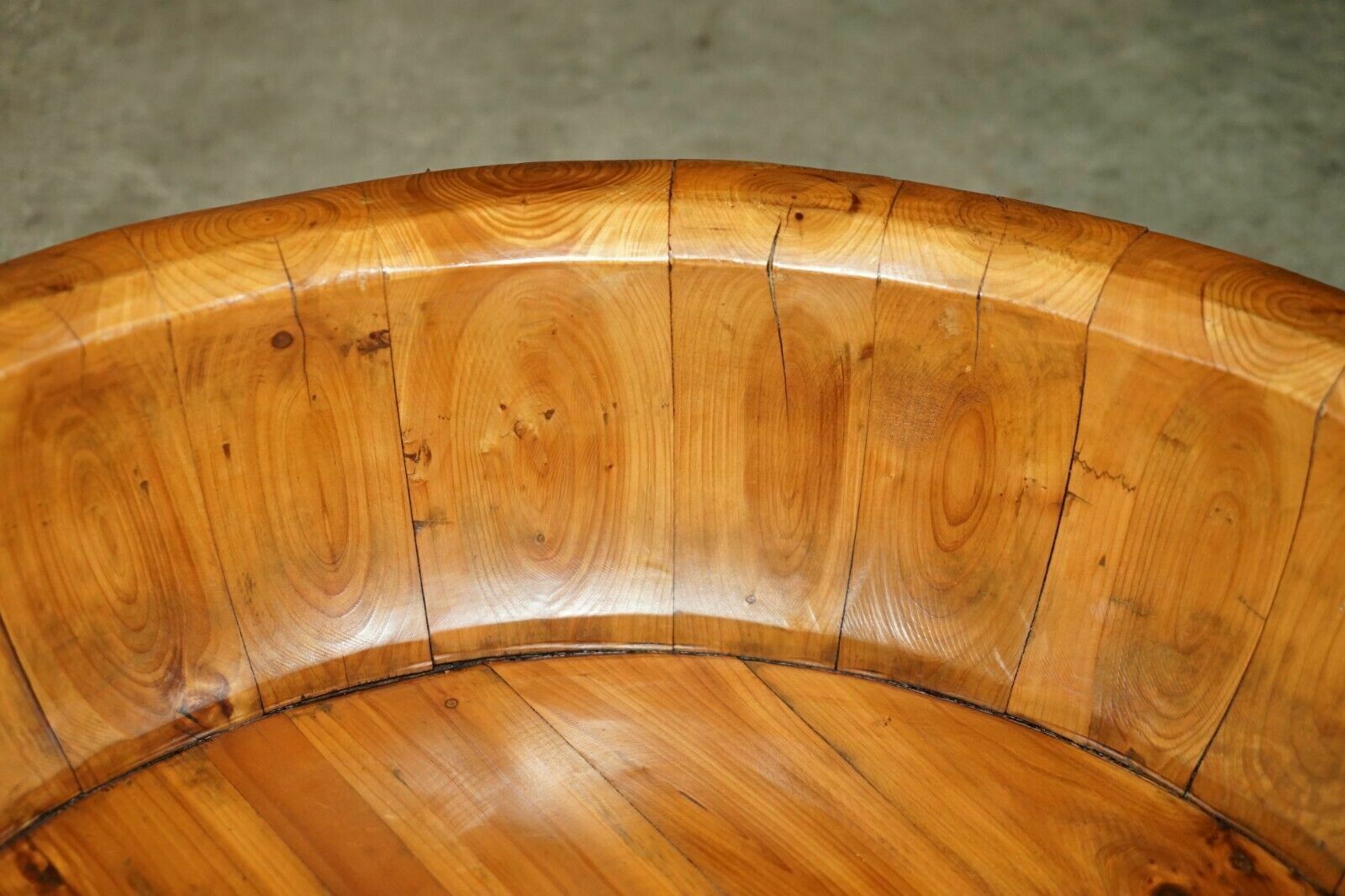 Huge Antique Chinese Qing Dynasty Rice Basket With Metal Supports Fruit Bowl photo vintage