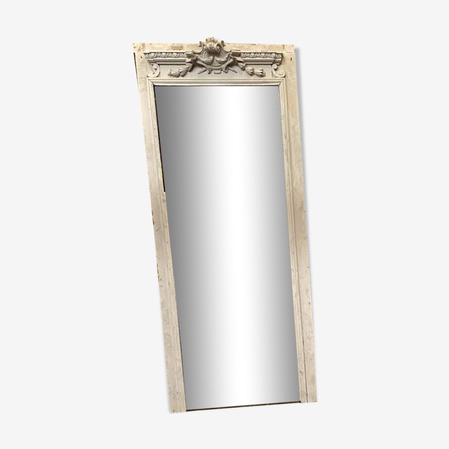 Napoleon III Style Mirror In Carved Wood And Stucco 19th Century