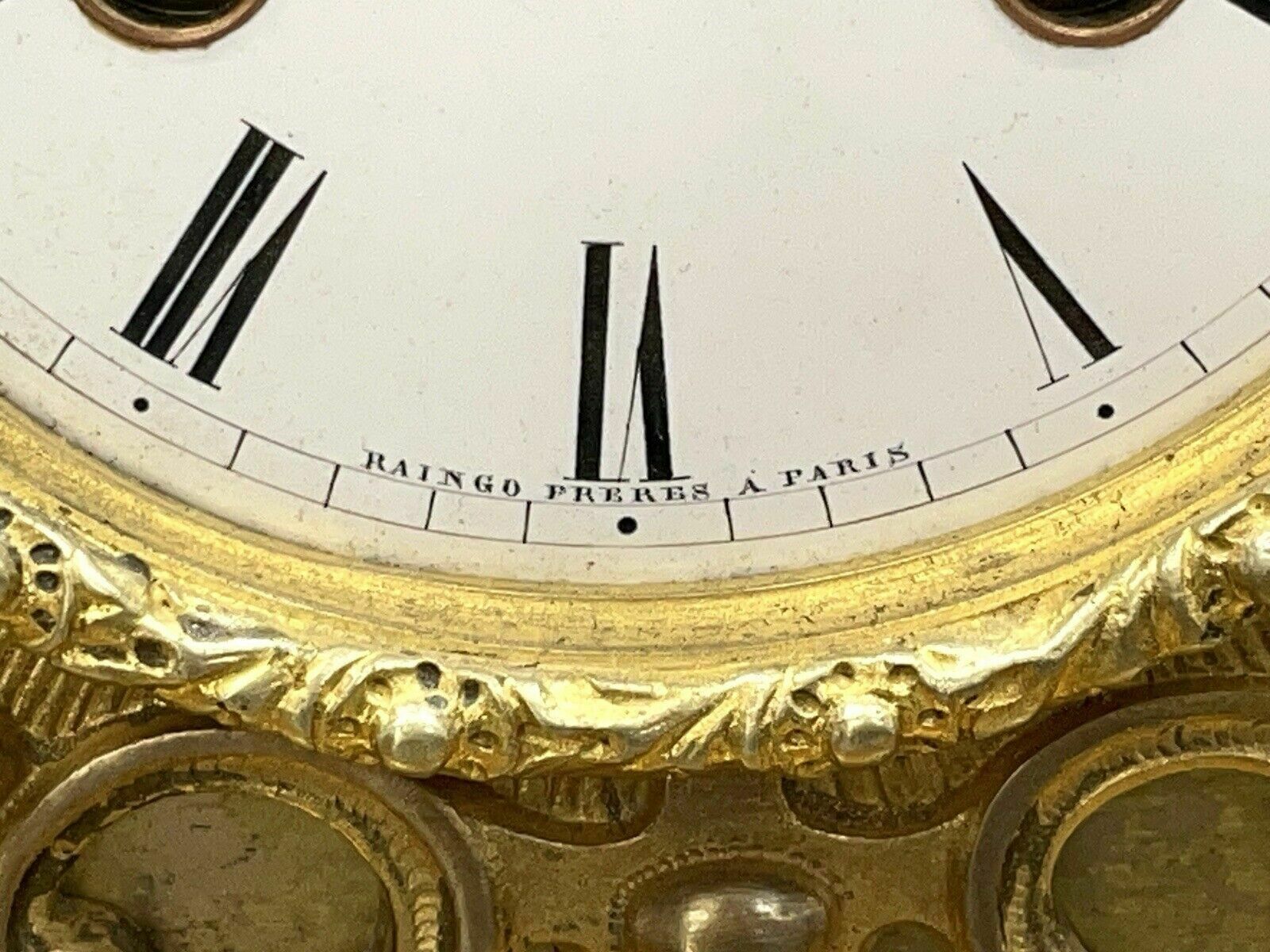A Fine, 19th Century French Empire, Gilt Mantel Clock By Raingo Freres photo Home Decor