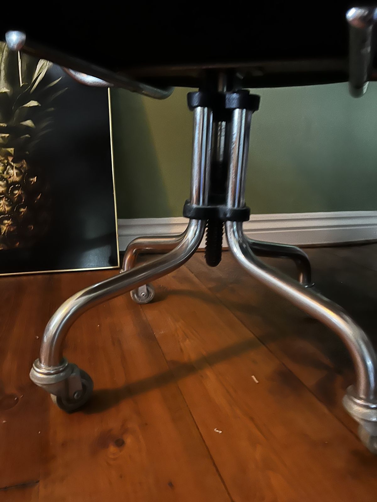 Beautiful Tuned Aluminium Rolling Bureau Chair By Thonet. Very Rare. photo for sale