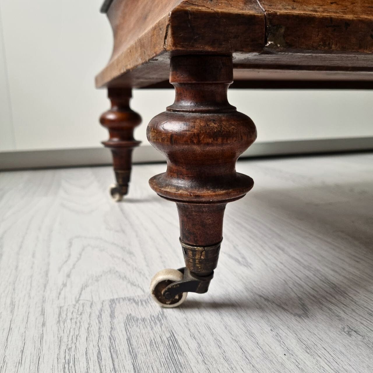 Antique Walnut Wood Magazine Rack | Newspaper Stand photo 198.0